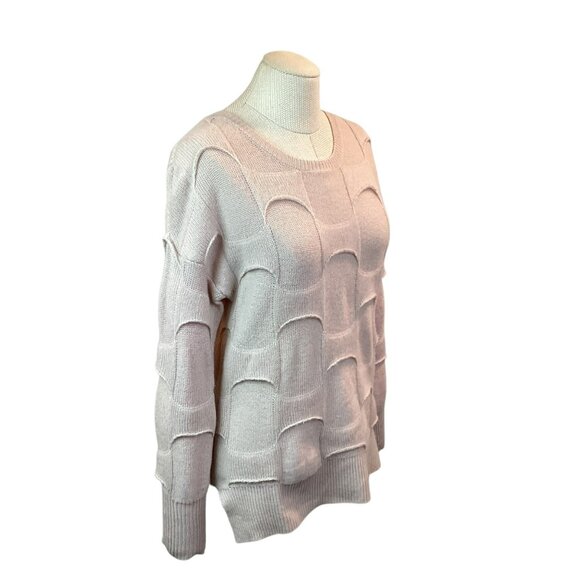Halogen Womens Geometric Textured Sweater MERINO WOOL/CASHMERE Size Small - Picture 4 of 8
